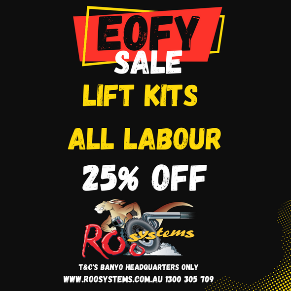 25% OFF LABOUR ON ALL LIFT KITS